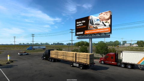 Real Trucking Company Uses Billboards in American Truck Simulator to Recruit Staff