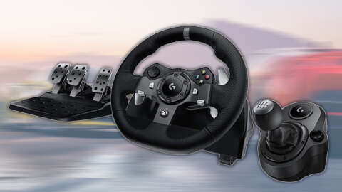 Logitech G920 Driving Force Racing Wheel and Pedal Bundle for Immersive Racing Experience