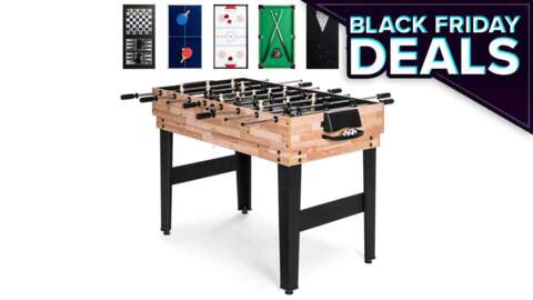 Save Big on Multi-Game Table Package - Foosball, Pool, Air Hockey, Ping Pong, and More for Just $130